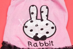 Платье Rabbit розово-черное на лямках