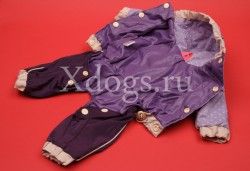 Дождевик Баклажан с закрытым животом для мальчиков фиолетовый