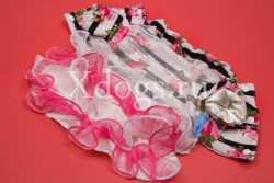 Платье Воланы розовое (шелковый подклад)