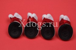 Ботинки Санта красные (4 шт.)